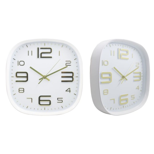 Square 3D digital Plastic wall clock