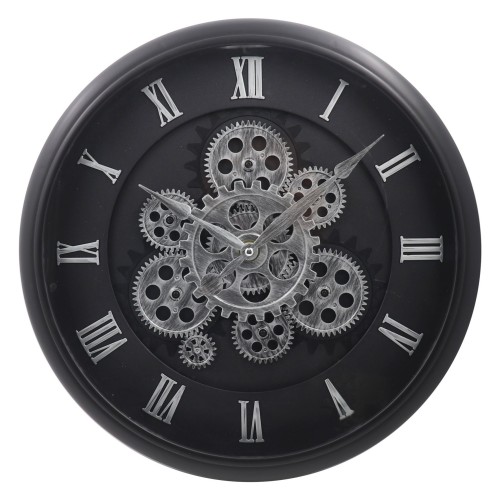 Black Clock Face Gear Wall Clock