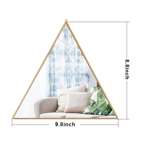 Plastic triangular chain three piece mirror set