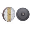 Wood grain frame Plastic wall clock-3