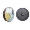 Wood grain frame Plastic wall clock-1