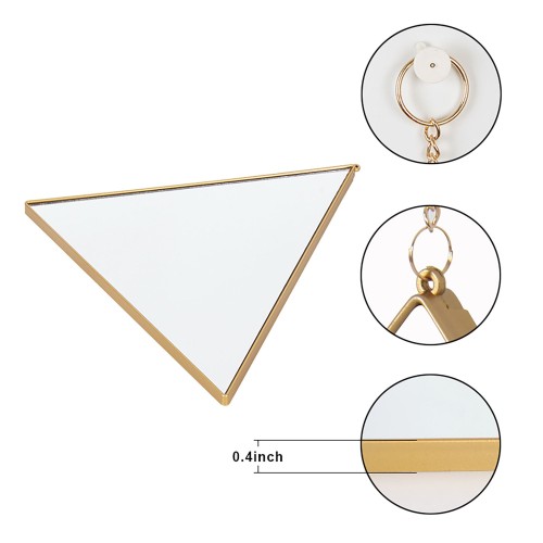 Plastic triangular chain three piece mirror set