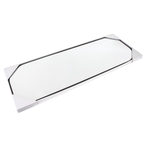 Plastic rectangular rounded mirror