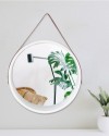 Plastic slanted edge belt mirror