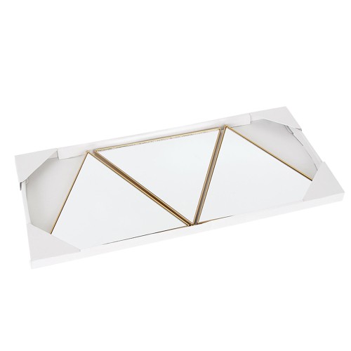 Plastic triangular chain three piece mirror set