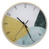 Wood grain frame Plastic wall clock-1