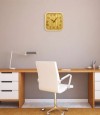 Square wood grain Plastic wall clock