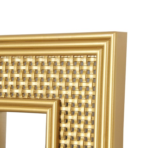 Plastic rattan mirror-1