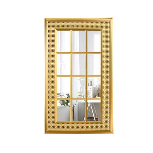 Plastic rattan mirror-1