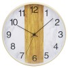 Wood grain frame Plastic wall clock-3