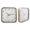 Square white marble clock face Plastic wall clock