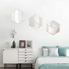 Plastic DIY hexagonal three piece set mirror